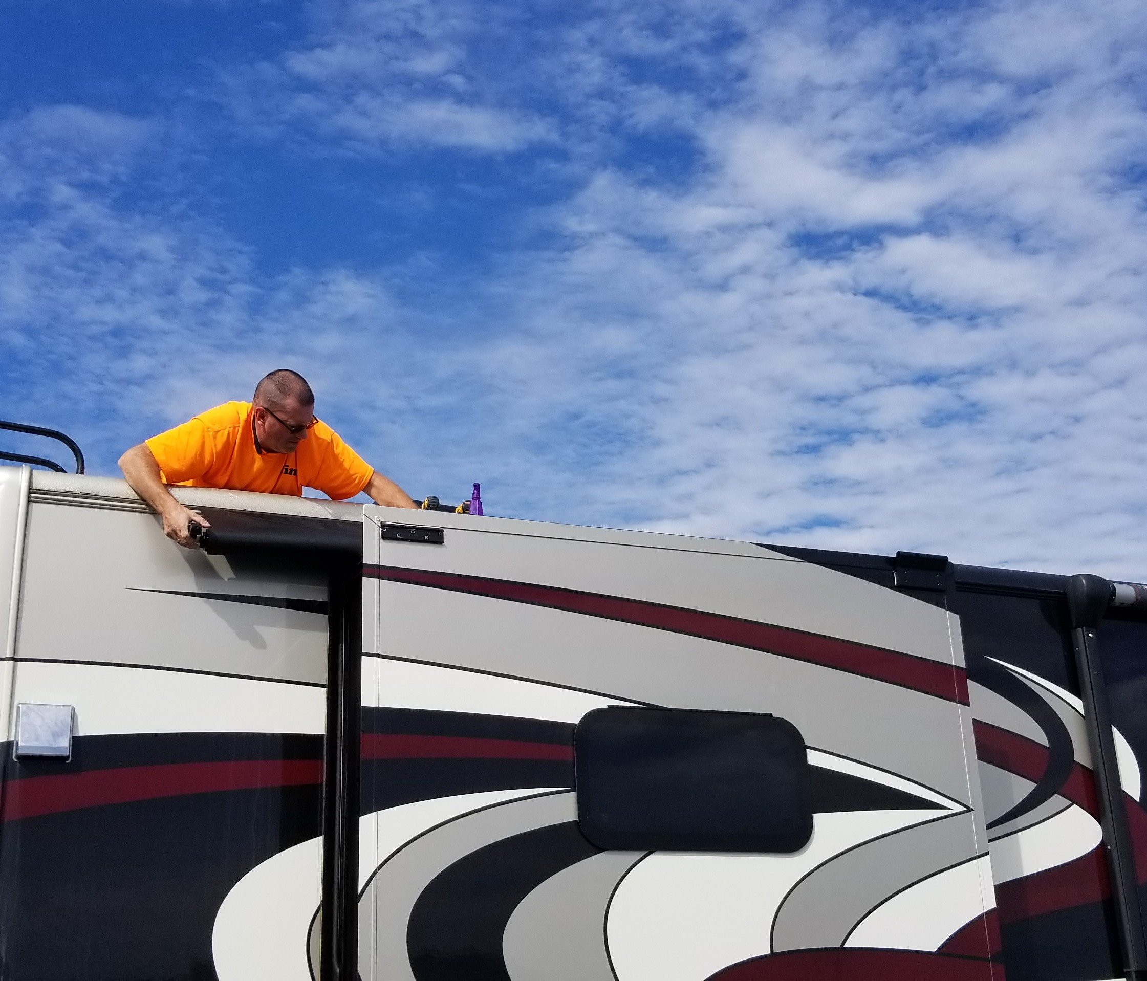 Solera awning slide topper install